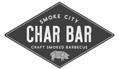 SMOKE CITY CHAR BAR CRAFT SMOKED BARBECUE Logo (USPTO, 02.07.2018)