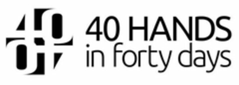 40 40 40 HANDS IN FORTY DAYS Logo (USPTO, 12/03/2018)