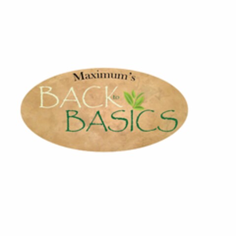 MAXIMUM'S BACK TO BASICS Logo (USPTO, 03/21/2019)