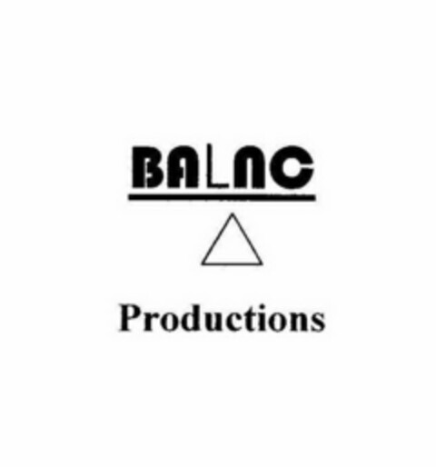 BALNC PRODUCTIONS Logo (USPTO, 02.02.2009)