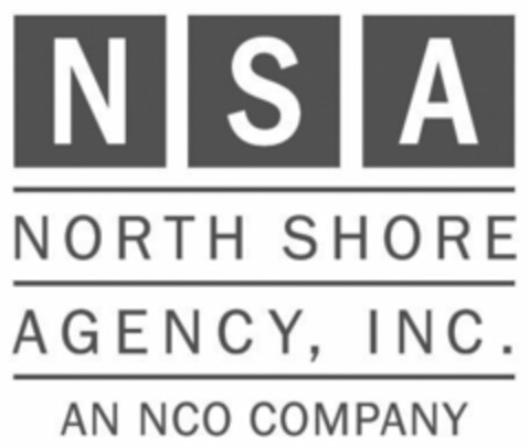 NSA NORTH SHORE AGENCY AN NCO COMPANY Logo (USPTO, 02/12/2009)