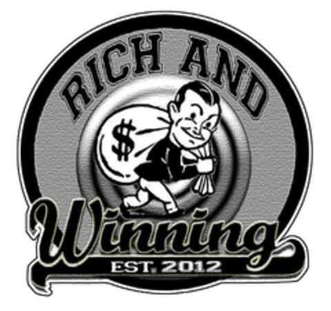 RICH AND WINNING EST. 2012 Logo (USPTO, 15.02.2012)