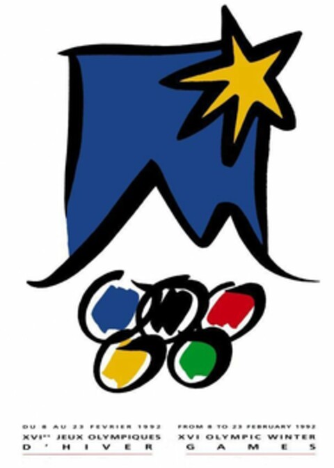 XVI OLYMPIC WINTER GAMES XVIES JEUX OLYMPIQUES D'HIVER DU 8 AU 23 FEVRIER 1992 FROM 8 TO 23 FEBRUARY 1992 Logo (USPTO, 01/09/2013)