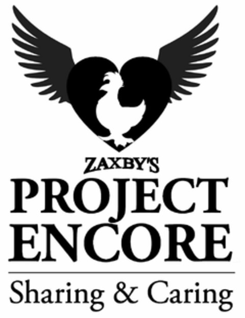 ZAXBY'S PROJECT ENCORE SHARING & CARING Logo (USPTO, 31.05.2014)