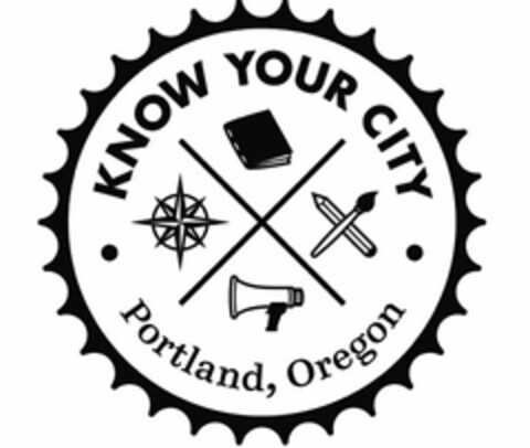 X KNOW YOUR CITY PORTLAND, OREGON Logo (USPTO, 10/07/2014)