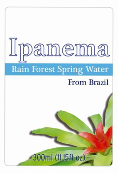 IPANEMA RAIN FOREST SPRING WATER FROM BRAZIL Logo (USPTO, 02.11.2015)