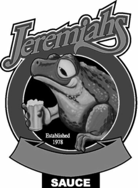 JEREMIAHS ESTABLISHED 1978 SAUCE Logo (USPTO, 28.01.2016)