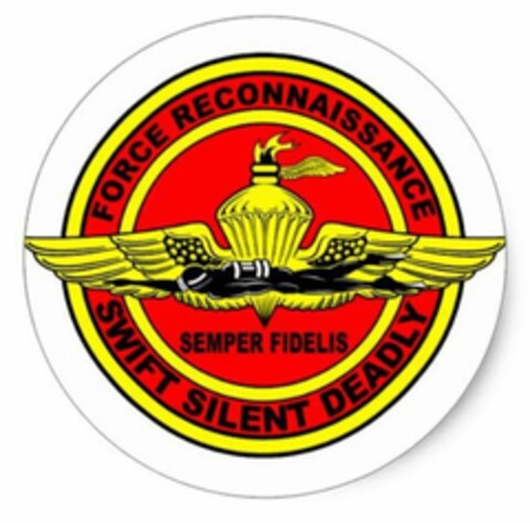FORCE RECONNAISSANCE SEMPER FIDELIS SWIFT SILENT DEADLY Logo (USPTO, 11.12.2017)