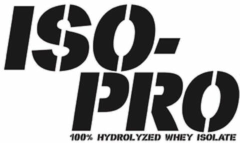 ISO-PRO 100% HYDROLYZED WHEY ISOLATE Logo (USPTO, 03/20/2018)