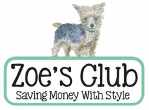 ZOE'S CLUB SAVING MONEY WITH STYLE Logo (USPTO, 14.08.2018)