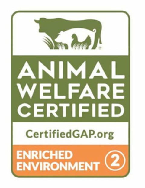 ANIMAL WELFARE CERTIFIED CERTIFIEDGAP.ORG ENRICHED ENVIRONMENT 2 Logo (USPTO, 03.01.2019)