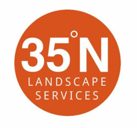 35°N LANDSCAPE SERVICES Logo (USPTO, 07/03/2019)