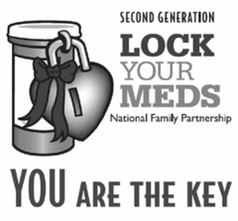 SECOND GENERATION LOCK YOUR MEDS NATIONAL FAMILY PARTNERSHIP YOU ARE THE KEY NFP Logo (USPTO, 07.10.2009)