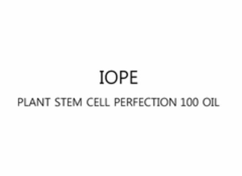 IOPE PLANT STEM CELL PERFECTION 100 OIL Logo (USPTO, 31.10.2011)