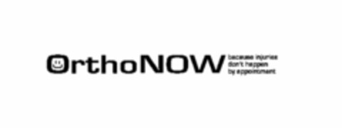 ORTHONOW BECAUSE INJURIES DON'T HAPPEN BY APPOINTMENT Logo (USPTO, 01/04/2013)