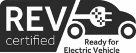 REV CERTIFIED READY FOR ELECTRIC VEHICLE Logo (USPTO, 30.01.2014)