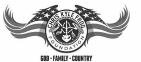 CHRIS KYLE FROG FOUNDATION GOD ­COUNTRY FAMILY Logo (USPTO, 11.11.2014)