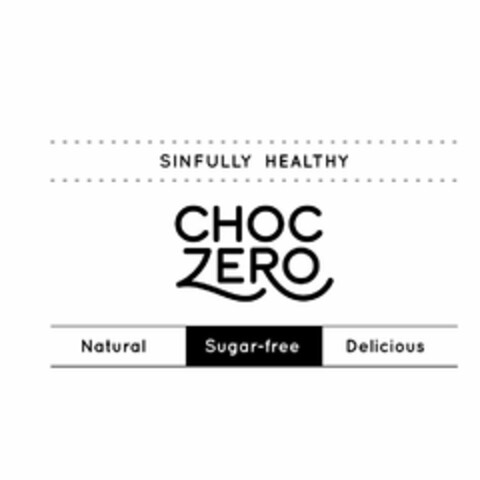 SINFULLY HEALTHY CHOC ZERO NATURAL SUGAR-FREE DELICIOUS Logo (USPTO, 11/10/2016)