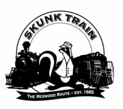 SKUNK TRAIN THE REDWOOD ROUTE - EST. 1885 Logo (USPTO, 11/30/2016)