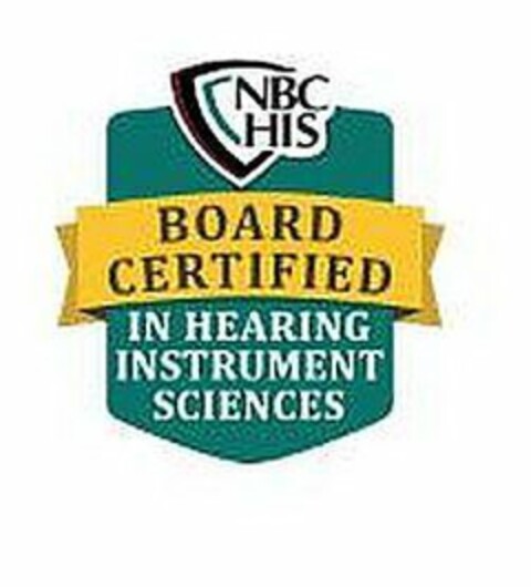 NBC HIS BOARD CERTIFIED IN HEARING INSTRUMENT SCIENCES Logo (USPTO, 14.02.2019)