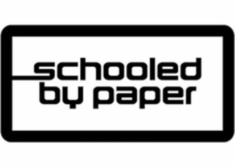 SCHOOLED BY PAPER Logo (USPTO, 16.02.2019)
