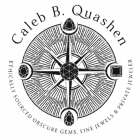 CALEB B. QUASHEN ETHICALLY SOURCED OBSCURE GEMS & FINE JEWELS Logo (USPTO, 14.05.2020)