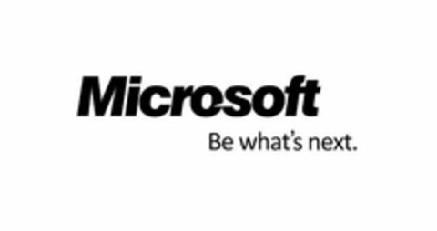 MICROSOFT BE WHAT'S NEXT. Logo (USPTO, 02.11.2010)
