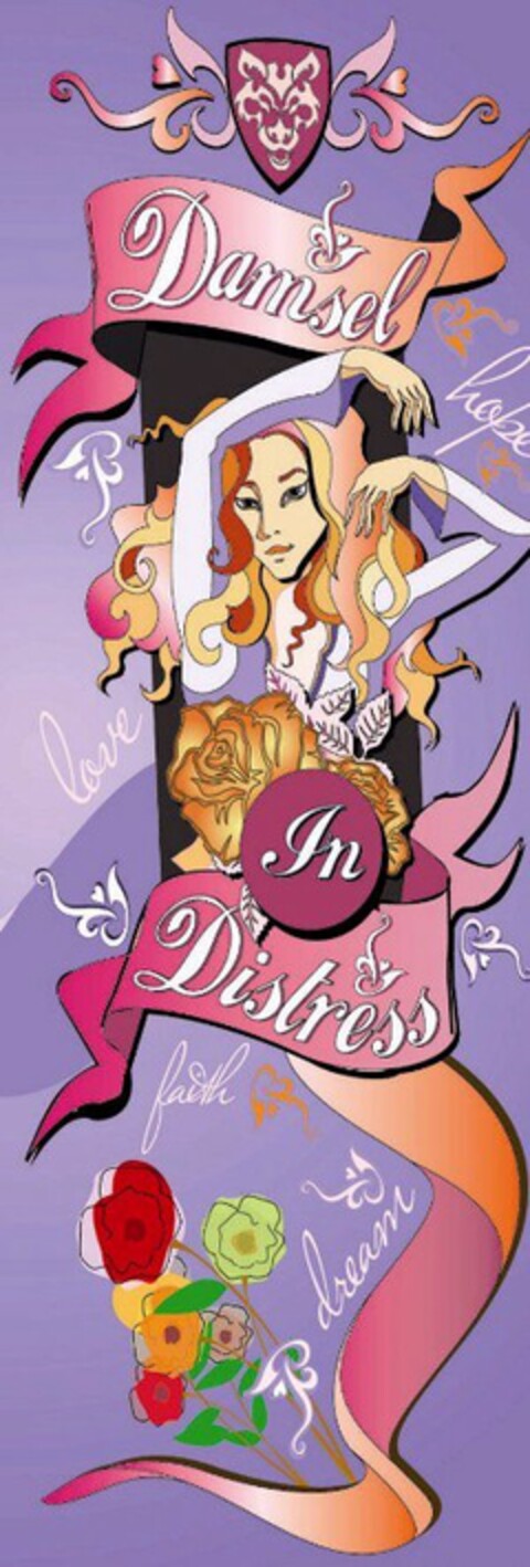 DAMSEL IN DISTRESS HOPE LOVE FAITH DREAM Logo (USPTO, 01.08.2011)