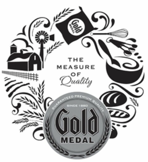 GOLD MEDAL THE MEASURE OF QUALITY GUARANTEED PREMIUM QUALITY SINCE 1880 GOLD MEDAL Logo (USPTO, 17.01.2012)