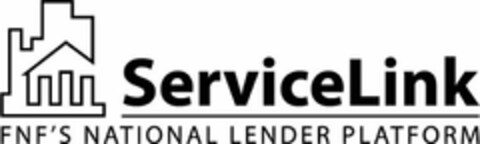 SERVICELINK FNF'S NATIONAL LENDER PLATFORM Logo (USPTO, 05.06.2013)