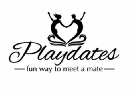 PLAYDATES FUN WAY TO MEET A MATE Logo (USPTO, 10/06/2017)