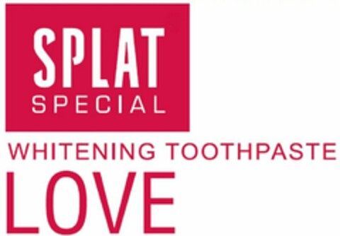 SPLAT SPECIAL WHITENING TOOTHPASTE LOVE Logo (USPTO, 10.10.2017)