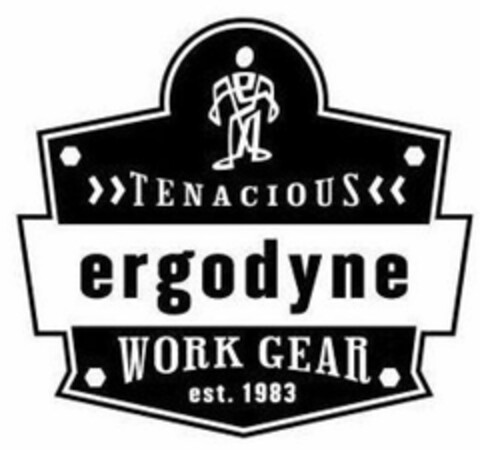 ERGODYNE TENACIOUS WORK GEAR EST. 1983 Logo (USPTO, 07.11.2017)