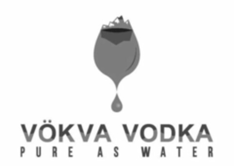 VÖKVA VODKA PURE AS WATER Logo (USPTO, 06.12.2017)