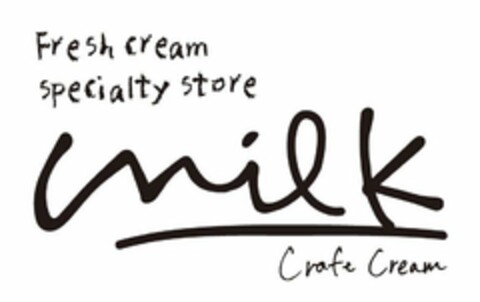 FRESH CREAM SPECIALTY STORE MILK CRAFT CREAM Logo (USPTO, 28.05.2019)