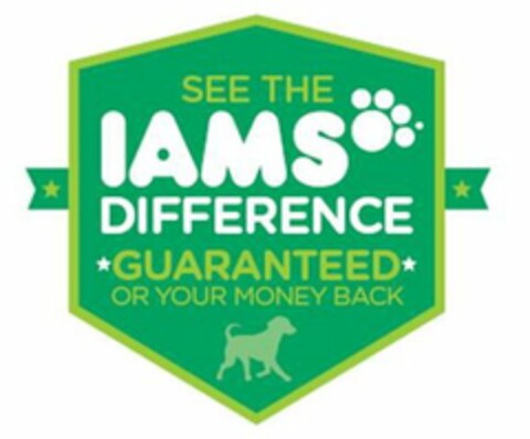 SEE THE IAMS DIFFERENCE GUARANTEED OR YOUR MONEY BACK Logo (USPTO, 27.10.2011)