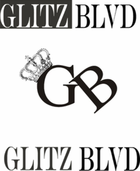 GLITZ BLVD GB Logo (USPTO, 07/14/2013)