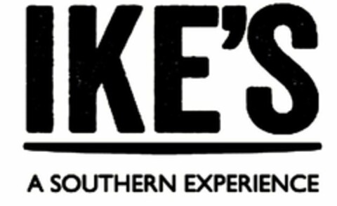 IKE'S A SOUTHERN EXPERIENCE Logo (USPTO, 05.03.2014)