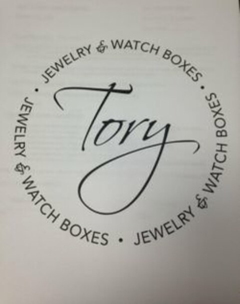 TORY · JEWELRY & WATCH BOXES · JEWELRY & WATCH BOXES · JEWELRY & WATCH BOXES Logo (USPTO, 10.10.2014)