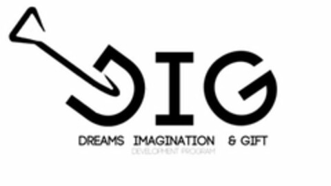 DIG DREAMS IMAGINATION & GIFT DEVELOPMENT PROGRAM Logo (USPTO, 12.11.2014)