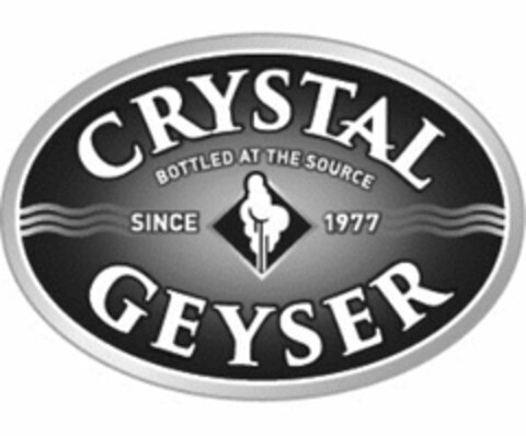 CRYSTAL GEYSER BOTTLED AT THE SOURCE SINCE 1977 Logo (USPTO, 09/23/2015)