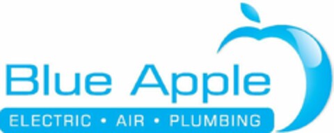 BLUE APPLE ELECTRIC · AIR · PLUMBING Logo (USPTO, 08.08.2020)