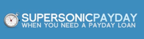 SUPERSONICPAYDAY WHEN YOU NEED A PAYDAY LOAN Logo (USPTO, 12.09.2011)