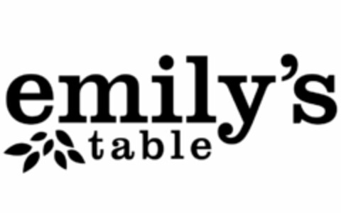 EMILY'S TABLE Logo (USPTO, 07/09/2012)