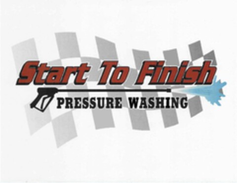 START TO FINISH PRESSURE WASHING Logo (USPTO, 06/27/2014)