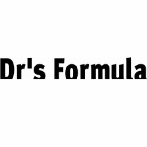 DR'S FORMULA Logo (USPTO, 08/25/2015)