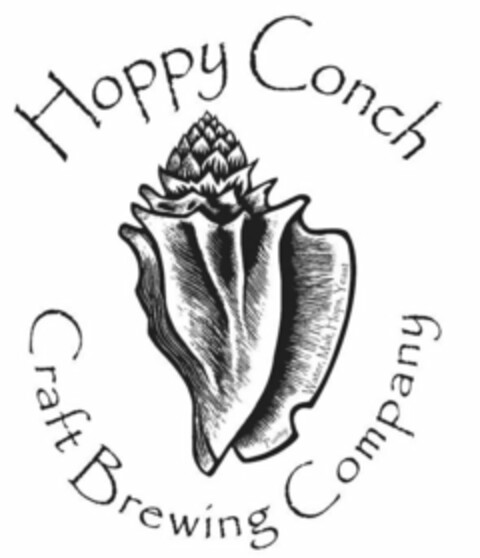 HOPPY CONCH CRAFT BREWING COMPANY PURITY: WATER, MALT, HOPS, YEAST Logo (USPTO, 12/29/2015)