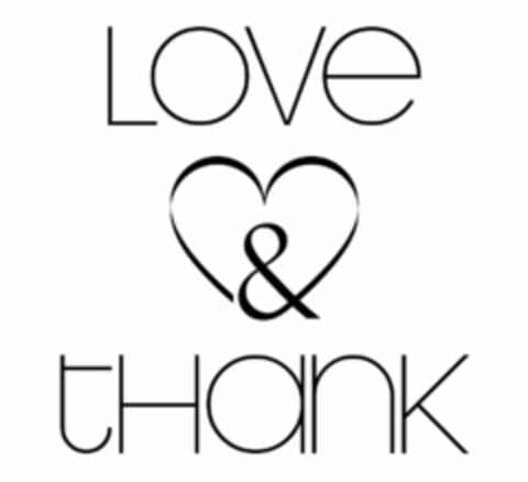 LOVE & THANK Logo (USPTO, 26.09.2016)