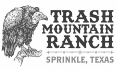 TRASH MOUNTAIN RANCH SPRINKLE, TEXAS Logo (USPTO, 06/11/2019)