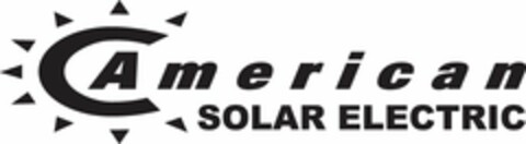 AMERICAN SOLAR ELECTRIC Logo (USPTO, 05.06.2009)